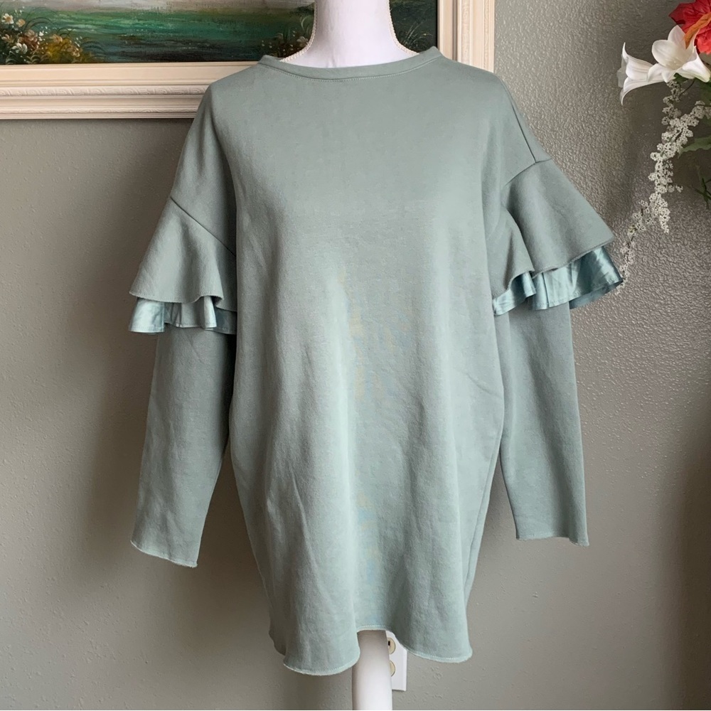 H&M Sweatshirt Dress Ruffle Size Small - Picture 13 of 15
